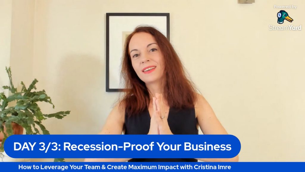 Recession Proof Business by leveraging the power of your employees 3 cristina imre